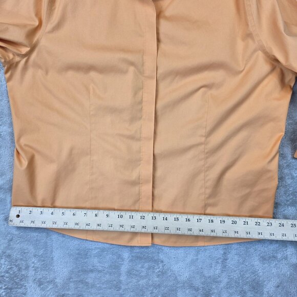 Chico's Shirt Womens 4 XXL Peach No-Iron Cotton Hidden Placket Collared Blouse - Picture 7 of 11